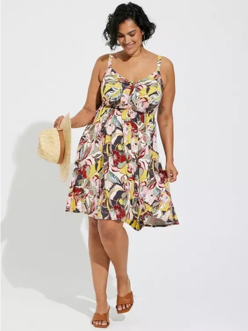 Women's TORRID Mini Super Soft Bow Front Skater Dress - 2X